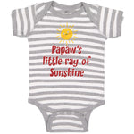 Baby Clothes Papaw's Little Ray of Sunshine Grandpa Grandfather Grandfather Dad