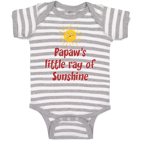 Baby Clothes Papaw's Little Ray of Sunshine Grandpa Grandfather Grandfather Dad