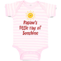 Baby Clothes Papaw's Little Ray of Sunshine Grandpa Grandfather Grandfather Dad