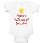 Baby Clothes Papaw's Little Ray of Sunshine Grandpa Grandfather Grandfather Dad