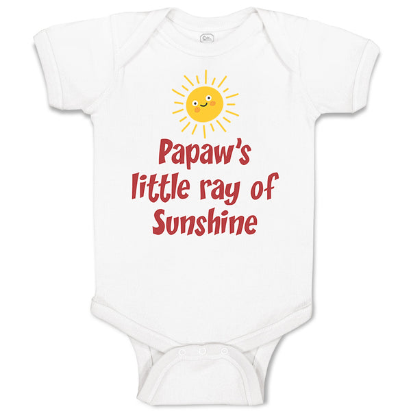 Baby Clothes Papaw's Little Ray of Sunshine Grandpa Grandfather Grandfather Dad