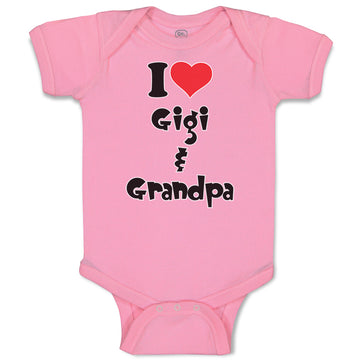 Baby Clothes I Love My Gigi and Grandpa Grandparents Baby Bodysuits Cotton