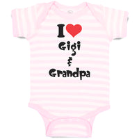 Baby Clothes I Love My Gigi and Grandpa Grandparents Baby Bodysuits Cotton