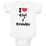 Baby Clothes I Love My Gigi and Grandpa Grandparents Baby Bodysuits Cotton