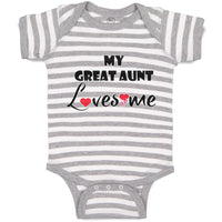 Baby Clothes My Great Aunt Loves Me Baby Bodysuits Boy & Girl Cotton