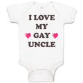 Baby Clothes I Love My Gay Uncle Baby Bodysuits Boy & Girl Cotton