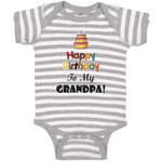 Baby Clothes Happy Birthday to My Grandpa Grandfather Baby Bodysuits Cotton