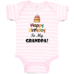 Baby Clothes Happy Birthday to My Grandpa Grandfather Baby Bodysuits Cotton