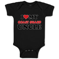 Baby Clothes I Love My Coast Guard Uncle Baby Bodysuits Boy & Girl Cotton