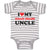 Baby Clothes I Love My Coast Guard Uncle Baby Bodysuits Boy & Girl Cotton