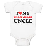Baby Clothes I Love My Coast Guard Uncle Baby Bodysuits Boy & Girl Cotton