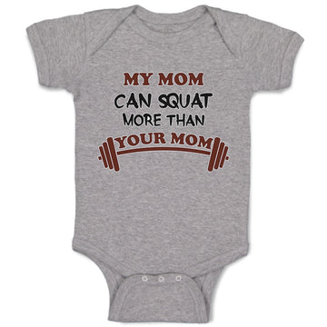 Baby Clothes My Mom Can Squat More than Your Mom Mothers Baby Bodysuits Cotton
