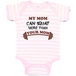Baby Clothes My Mom Can Squat More than Your Mom Mothers Baby Bodysuits Cotton