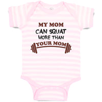 Baby Clothes My Mom Can Squat More than Your Mom Mothers Baby Bodysuits Cotton