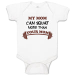 Baby Clothes My Mom Can Squat More than Your Mom Mothers Baby Bodysuits Cotton