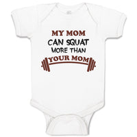 Baby Clothes My Mom Can Squat More than Your Mom Mothers Baby Bodysuits Cotton