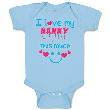 Baby Clothes I Love My Nanny This Much Grandmother Grandma Baby Bodysuits Cotton