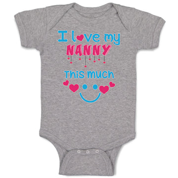 Baby Clothes I Love My Nanny This Much Grandmother Grandma Baby Bodysuits Cotton