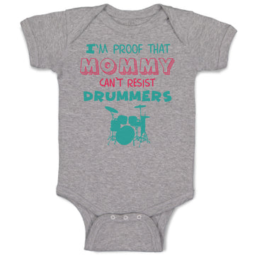 Baby Clothes I'M Proof That Mommy Can'T Resist Drummers Mom Mothers Cotton
