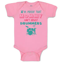 Baby Clothes I'M Proof That Mommy Can'T Resist Drummers Mom Mothers Cotton