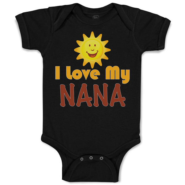 Baby Clothes I Love My Nana Grandmother Grandma Style A Baby Bodysuits Cotton