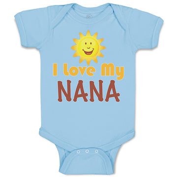Baby Clothes I Love My Nana Grandmother Grandma Style A Baby Bodysuits Cotton