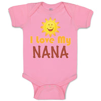 Baby Clothes I Love My Nana Grandmother Grandma Style A Baby Bodysuits Cotton