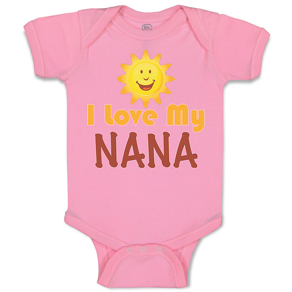 Baby Clothes I Love My Nana Grandmother Grandma Style A Baby Bodysuits Cotton