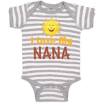 Baby Clothes I Love My Nana Grandmother Grandma Style A Baby Bodysuits Cotton