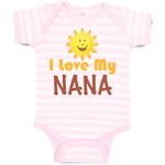 Baby Clothes I Love My Nana Grandmother Grandma Style A Baby Bodysuits Cotton
