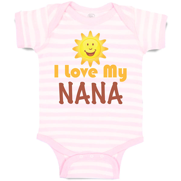 Baby Clothes I Love My Nana Grandmother Grandma Style A Baby Bodysuits Cotton