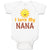 Baby Clothes I Love My Nana Grandmother Grandma Style A Baby Bodysuits Cotton