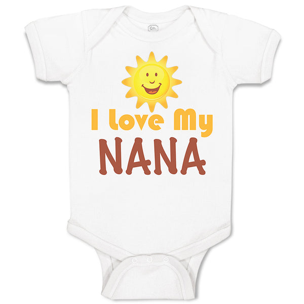 Baby Clothes I Love My Nana Grandmother Grandma Style A Baby Bodysuits Cotton