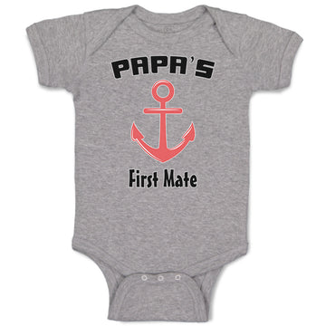 Baby Clothes Papa's First Mate Sailing Captain Dad Father's Day Baby Bodysuits