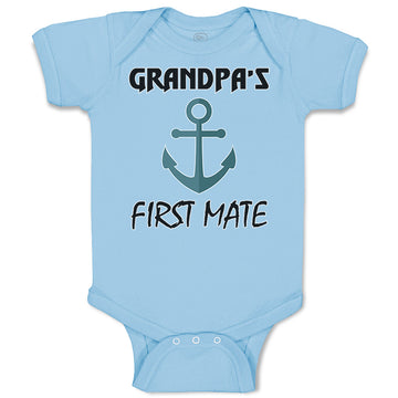 Baby Clothes Grandpa's First Mate Grandpa Grandfather Baby Bodysuits Cotton