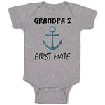 Baby Clothes Grandpa's First Mate Grandpa Grandfather Baby Bodysuits Cotton