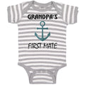 Baby Clothes Grandpa's First Mate Grandpa Grandfather Baby Bodysuits Cotton