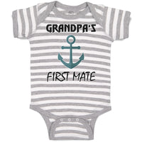 Baby Clothes Grandpa's First Mate Grandpa Grandfather Baby Bodysuits Cotton