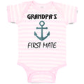 Baby Clothes Grandpa's First Mate Grandpa Grandfather Baby Bodysuits Cotton