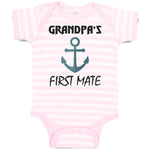 Baby Clothes Grandpa's First Mate Grandpa Grandfather Baby Bodysuits Cotton