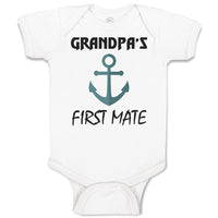 Baby Clothes Grandpa's First Mate Grandpa Grandfather Baby Bodysuits Cotton