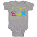 Baby Clothes I Love My Grammy Grandmother Grandma B Baby Bodysuits Cotton