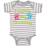 Baby Clothes I Love My Grammy Grandmother Grandma B Baby Bodysuits Cotton