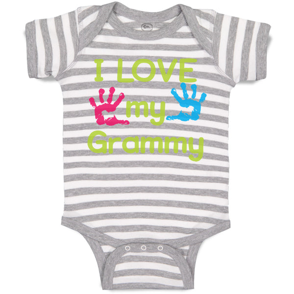 Baby Clothes I Love My Grammy Grandmother Grandma B Baby Bodysuits Cotton