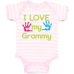 Baby Clothes I Love My Grammy Grandmother Grandma B Baby Bodysuits Cotton
