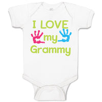 Baby Clothes I Love My Grammy Grandmother Grandma B Baby Bodysuits Cotton