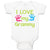 Baby Clothes I Love My Grammy Grandmother Grandma B Baby Bodysuits Cotton