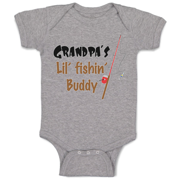 Baby Clothes Grandpas' Lil' Fishing Buddy Grandpa Grandfather Baby Bodysuits