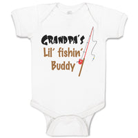 Baby Clothes Grandpas' Lil' Fishing Buddy Grandpa Grandfather Baby Bodysuits