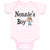 Baby Clothes Nonie's Boy Grandmother Grandma Baby Bodysuits Boy & Girl Cotton